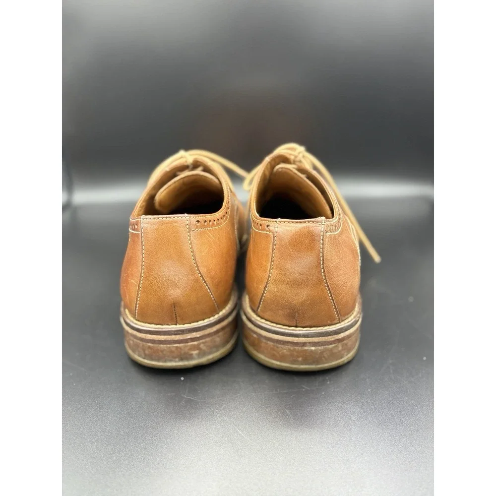 J Murphy by Johnston Murphy Mens 9M Tan Leather Saddle Oxfords
